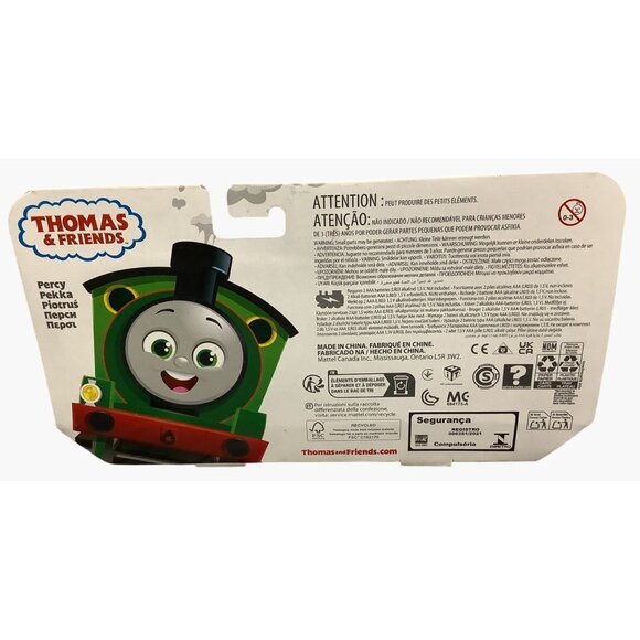 Thomas & Friends Motorized Percy Engine With Mail Car Percy - Picture 2 of 5